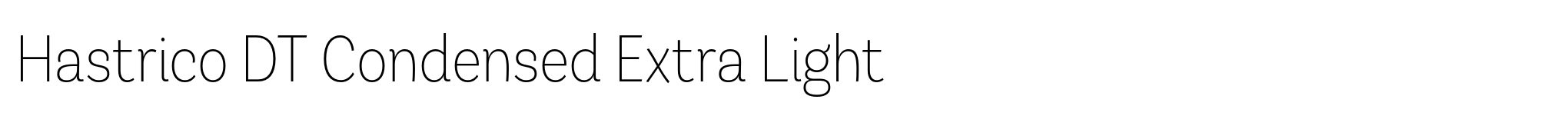 Hastrico DT Condensed Extra Light image
